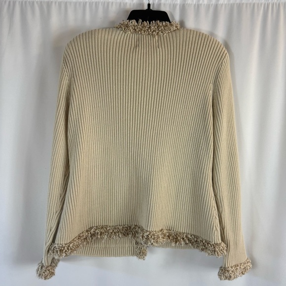 Vintage 90’ Side effects Cream Textured Women's Sweater, cardigan - Picture 11 of 14